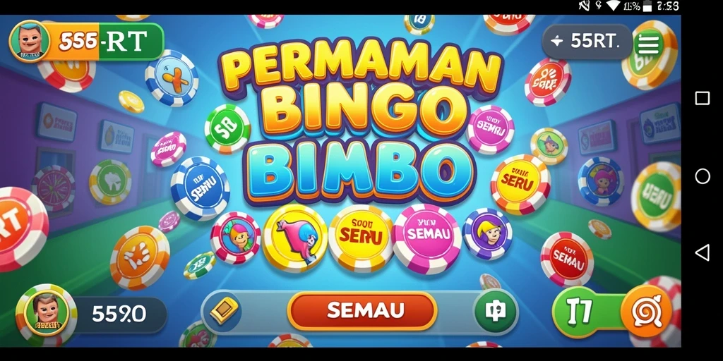 Tampilan gameplay menarik dari permainan Bingo 55RT.