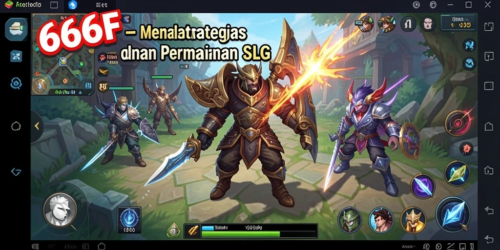 Tangkapan layar menunjukkan intensitas pertempuran dalam game SLG.