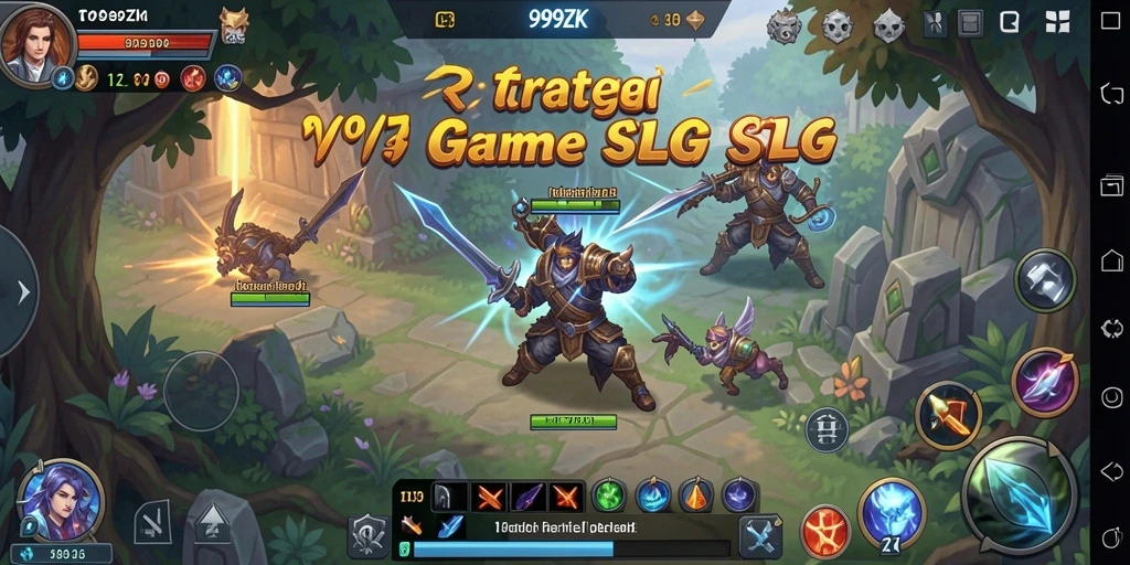 Screenshot gameplay 999ZK menampilkan pertempuran strategis yang mendebarkan.