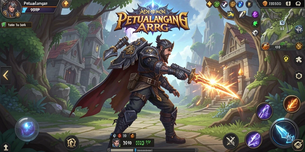 Tangkapan layar gameplay 99RP menampilkan aksi pertempuran yang dinamis dan dunia yang menakjubkan.