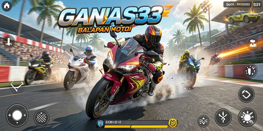 Menampilkan aksi balapan motor yang mendebarkan dan grafis memukau.
