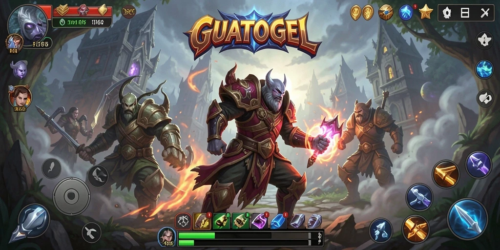 Tampilan gameplay menegangkan dalam GUATOGEL dengan aksi ARPG.