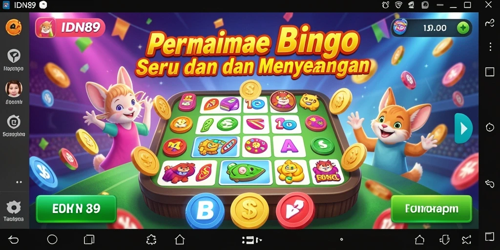 Tampilan gameplay seru dan interaktif saat bermain Bingo di IDN89.
