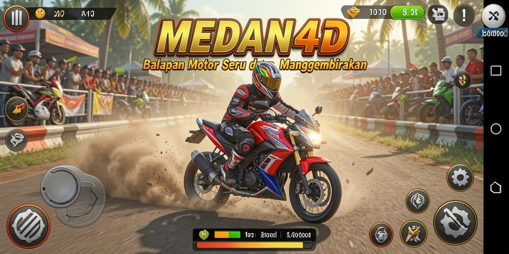 Gameplay seru balapan motor di MEDAN4D.