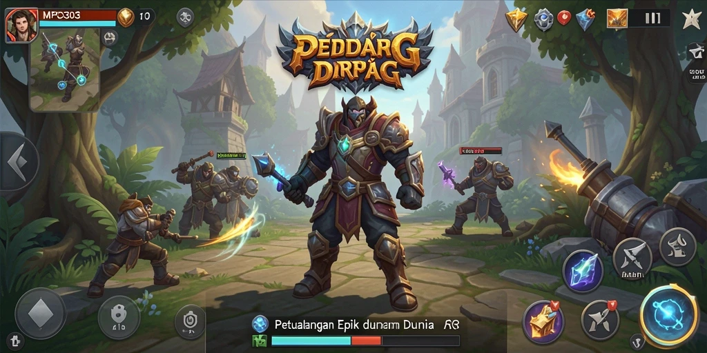 Screenshot gameplay MPO303 yang memperlihatkan pertarungan epik.