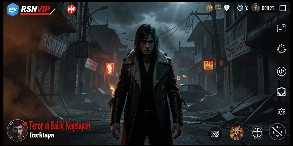 Tampilan seram dari gameplay RSNVIP yang mendebarkan dan penuh ketegangan.