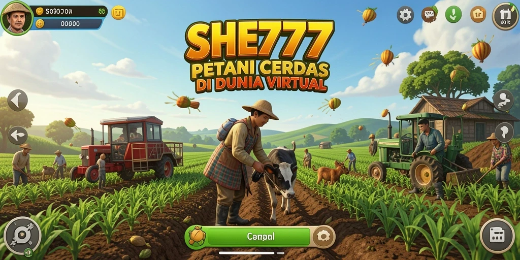 Tampilan gameplay SHE777 yang memukau dengan kebun yang subur.