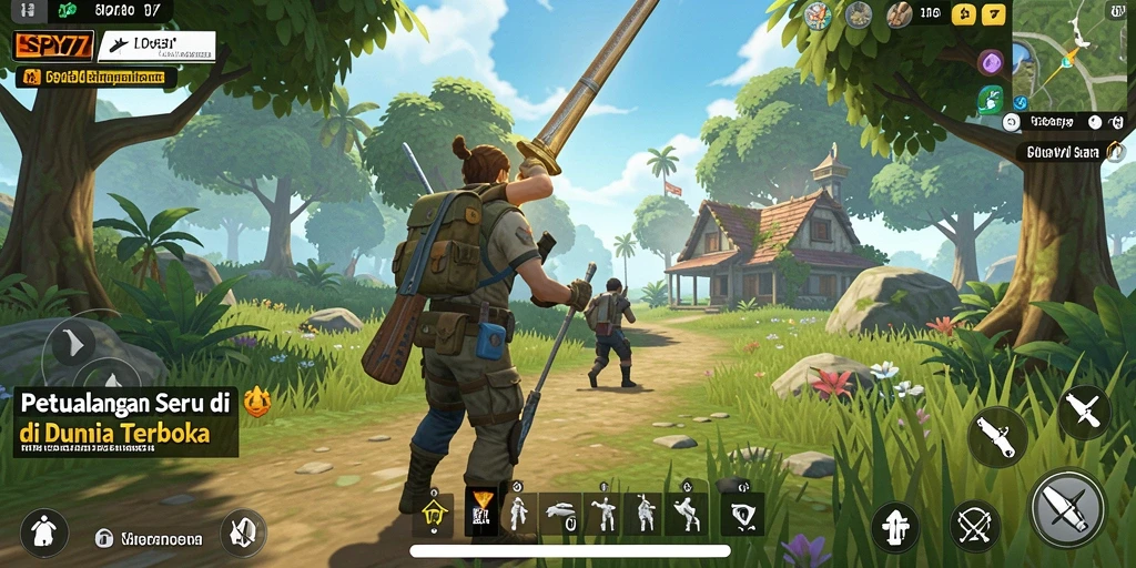 Tampilan gameplay menakjubkan di dunia terbuka SPY77.