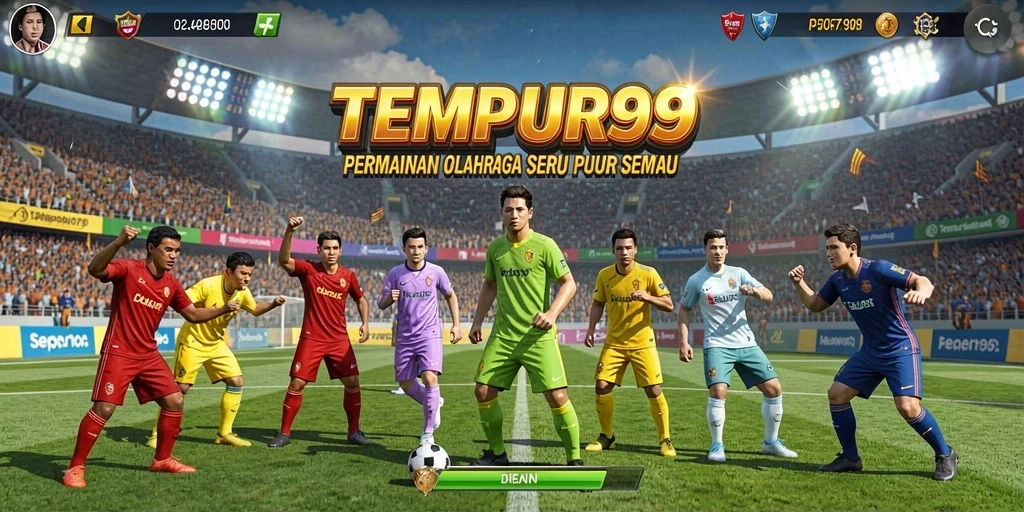 Screenshot TEMPUR99 menampilkan aksi olahraga yang intens dan seru.