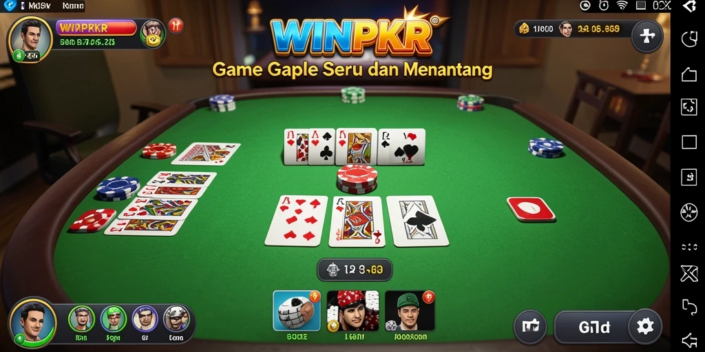 Screenshot gameplay Gaple yang seru dan interaktif.